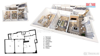 Prodej bytu 3+kk, 105 m², Praha 7, ul. Veletržní - 3