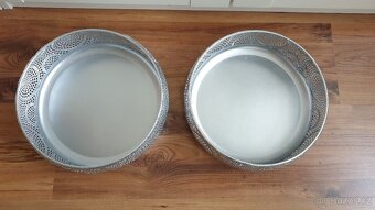 Velké dekorační stříbrné mísy - jako nové - 3