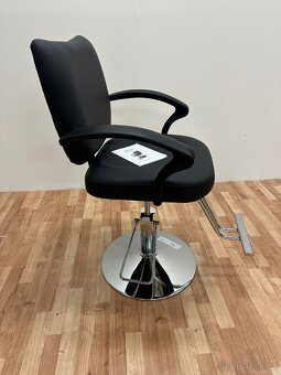 Kadeřnické křeslo – hydraulické, černé - 3