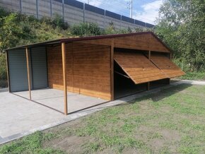 Plechová garáž 6x5+1m - 3