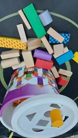 Dětské kostky barevné s edukativním víkem Eichhorn - 3