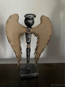 Celokovový ručně tvořený anděl - 17 cm - 3
