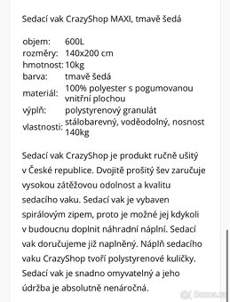 Sedací vak / sedací pytel - 3