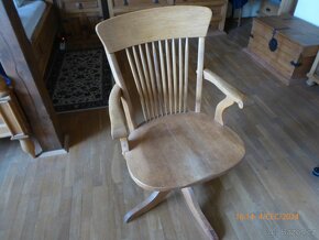 MASIVNÍ STARÁ DŘEVĚNÁ ŽIDLE - 3