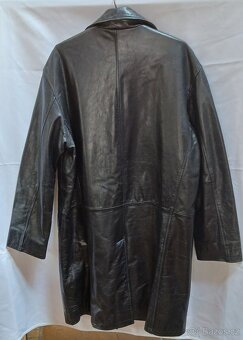 Luxusní černý kožený kabát Mauritius - 3