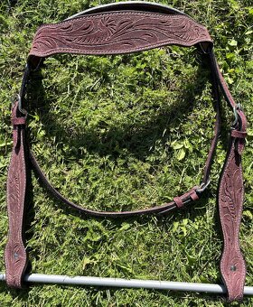 Westernový set hnědo/vínový - 3