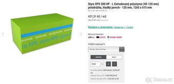 Polystyren - XPS 300HP L Styro 120mm - 3