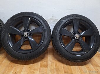 Alu kola R17 5x100 Škoda + zimní pneu 205/55/17 - 3