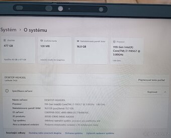 Dell Latitude 7420 TOUCH, i7-1185, 16GB / 512, dotykový FHD - 3
