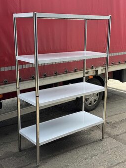 Nerezový regál 4 policový 120x50x180cm - 3