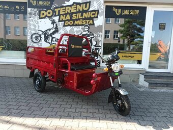 Elektrická pracovní tříkolka Cargo G1 1000W COC červená - 3