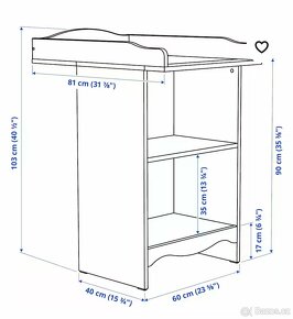 Set nábytku pro miminko (ikea) - postýlka, přebalovací pult - 3