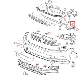 Nové držáky předního nárazníku Passat B8 3G0807049 / 50 - 3