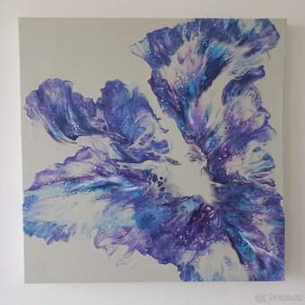 Unikátní pouring malba – ručně malované akrylové umění - 3