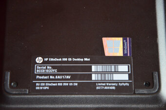 HP Prodesk 800 G5 Mini PC i5/16GB/SSD 256GB/záruka - 3