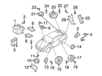 audi a4 a5 s5 s4 b8 b8.5 bang olufsen predni reproduktory - 3