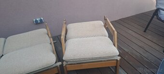 Dřevěná rozkládací sedací souprava - 3