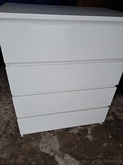 Ikea komoda Malm bílá 4 zásuvky - 3