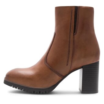 ♥️ Dámské kotníkové boty / polokozačky kožené hnědé Lasocki - 3