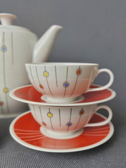 Porcelánová kávová (mokka) sada od Kaestner Saxonia - 3