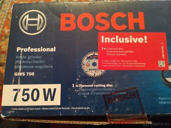 Úhlová bruska BOSCH profesionál 750W - 3