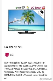 TV LG 42LN570S 107cm fullHD - 3