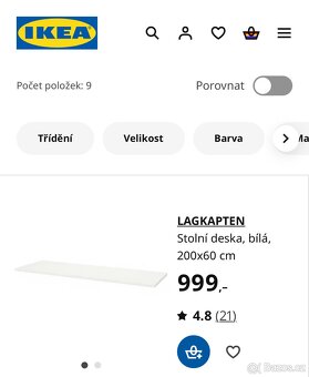REZERVACE Stůl IKEA pracovní - 3