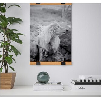 VISBÄCK – sada na zavěšení plakátu, bambus, 40 cm - 3