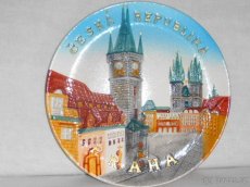 Dekorat. talíř na stěnu-Česká republika-symbol Prahy. - 3