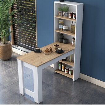 prodám jídelní/pracovní/psací stůl s policemi - 3