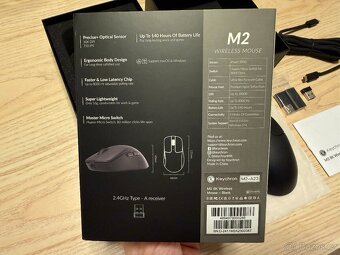Keychron M2 Wireless Mouse (PixArt 3950, až 8K 30.000) - 3