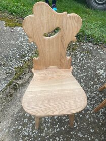 Stul s židlemi z dubu masiv - 3