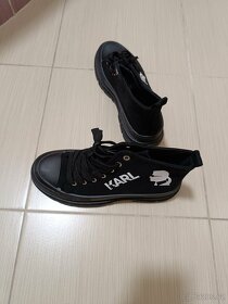 Nové černé boty Karl Lagerfeld - 3