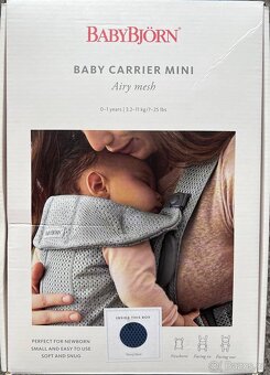 BABYBJÖRN Nosítko Mini Navy Blue, 3D Mesh - 3