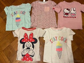 dívčí trika 116, triko 116 krátky rukáv,Minnie, Hello Kitty - 3