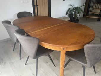 Jídelní stůl masiv,dub,rozkládací - 3