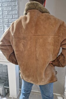 Pánská beraní bunda / shearling kabát L/XL - 3
