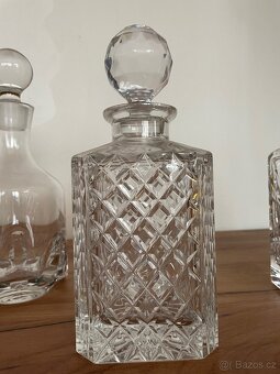 Sada 5 broušených karaf – kvalitní český křišťál - 3