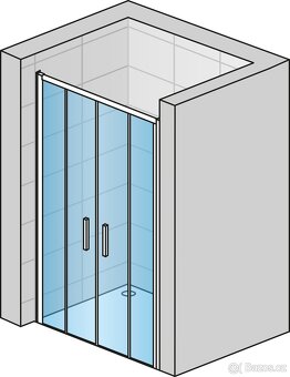 Sprchové dveře do niky 120cm - 3