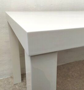 Nový jídelní stůl bílý vysoký lesk 90x160 cm - 3