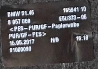 Prodám plato do kufru BMW 5GT r.v. 2016 F07- 51.46 165941 1 - 3
