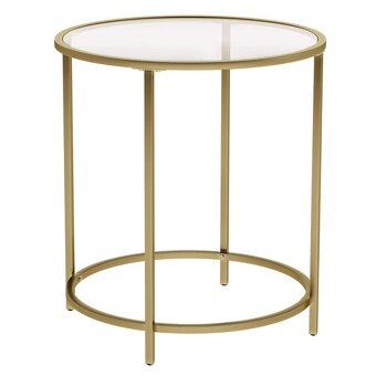 Přístavný stolek ANIQUE - zlatá (SCONTO) - 3