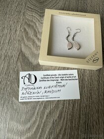 Náušnice růženín, rhodium - Stefany, Štěpánka Kurfiřtová - 3