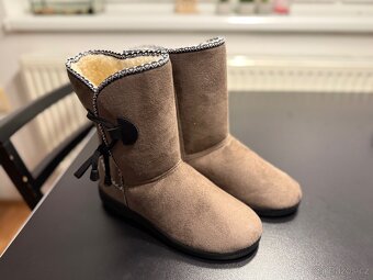 Dámské válenky s ovčí vlnou tmavě hnědá velikost 40 - 3