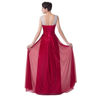 Nové plesové korzetové šaty s našitými korálky - 3