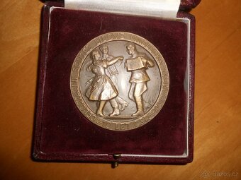 Medaile 10 let ČSR Celostátní soutěže 1955 pr.6cm-zachovalá - 3