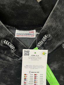 Mikina s kapucí dětská Coccodrillo NOVÁ 158-164 - 3