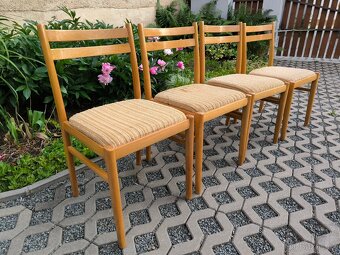 Retro dřevěné jídelní židle Jitona - 70. léta - 3