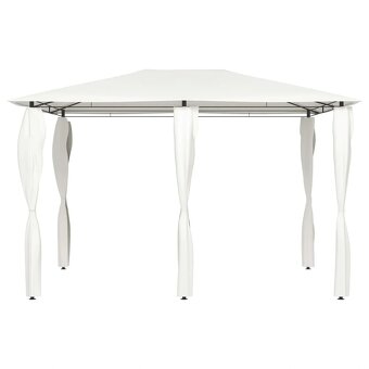 Altán s krytými sloupky 3 x 4 x 2,6 m krémový 160 g/m² - 3