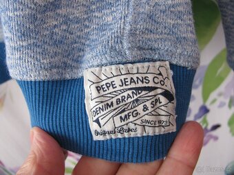 Chlapecká modrá mikina, střik PEPE JEANS - 3